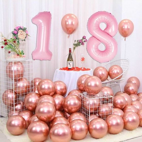 Ballon Chiffre Anniversaire 18 Ballons Numériques En Aluminium,100 Cm Ballon  Chiffre Numéro18 Happy Birthday Decoration Ball[u8179] - Cdiscount Maison