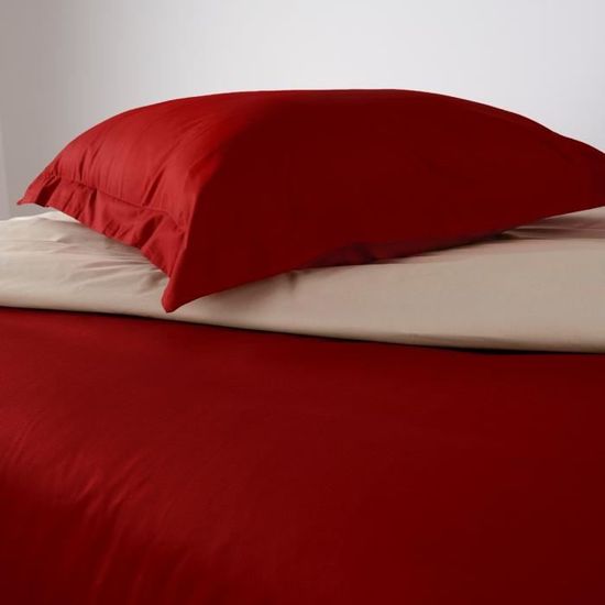 LINANDELLE Housse de Couette Unie Coton Percale et Taie VAELIA