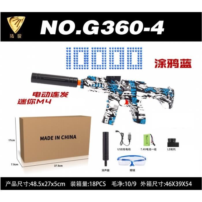 Pistolet à billes gel électrique automatique - Jeu de tir en extérieur