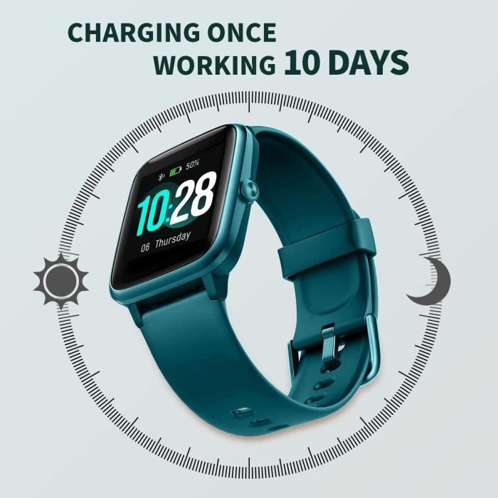 Vigorun Montre Connect e Smartwatch Homme Femme 10 Jours Autonomie