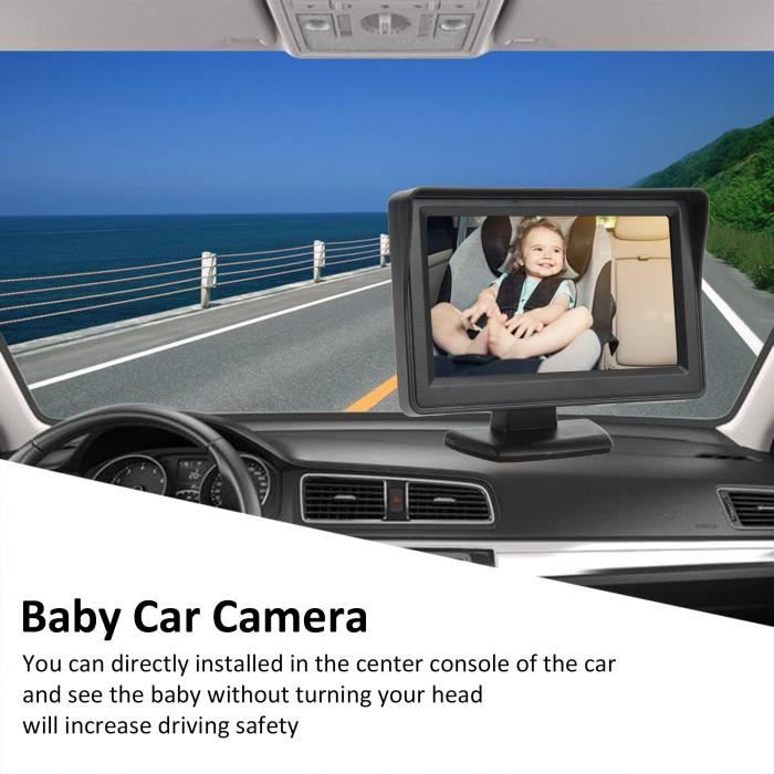 SUC-Caméra de voiture pour bébé 4.3in Bébé Voiture Caméra Siège Miroir  Caméra Moniteur HD Vision Nocturne 10G