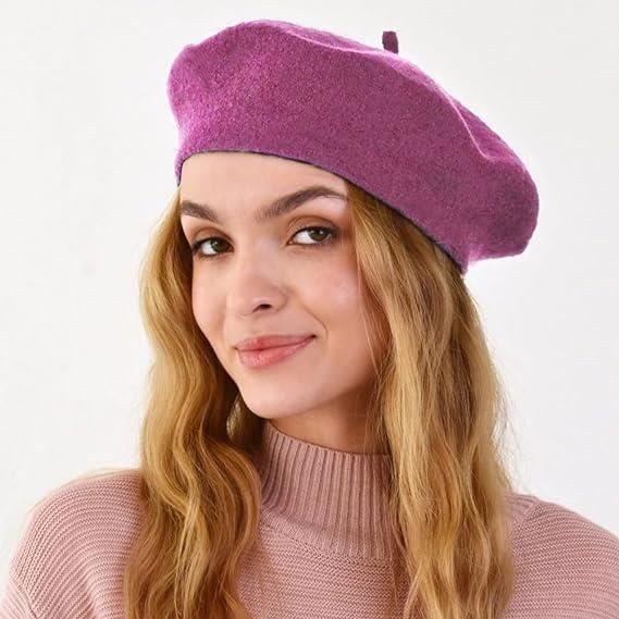 Béret En Laine Pour Femme - Style Vintage Français, 90% Laine, Circonférence 55-59 Cm - Élégant Pour Automne, Hiver Et Printemps - 4