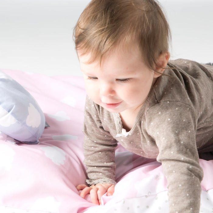 ROBA Parure de lit Bébé Bio Lil Planet - Housse de Couette 100x135 Taie 40x60 - Gris argenté - Linge de lit bébé