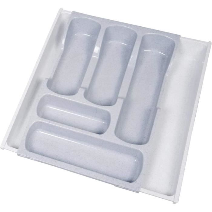CURVER Range Organisateur De Couverts Pour Tiroir - 33x20x6 Cm - Gris - 4 Cases