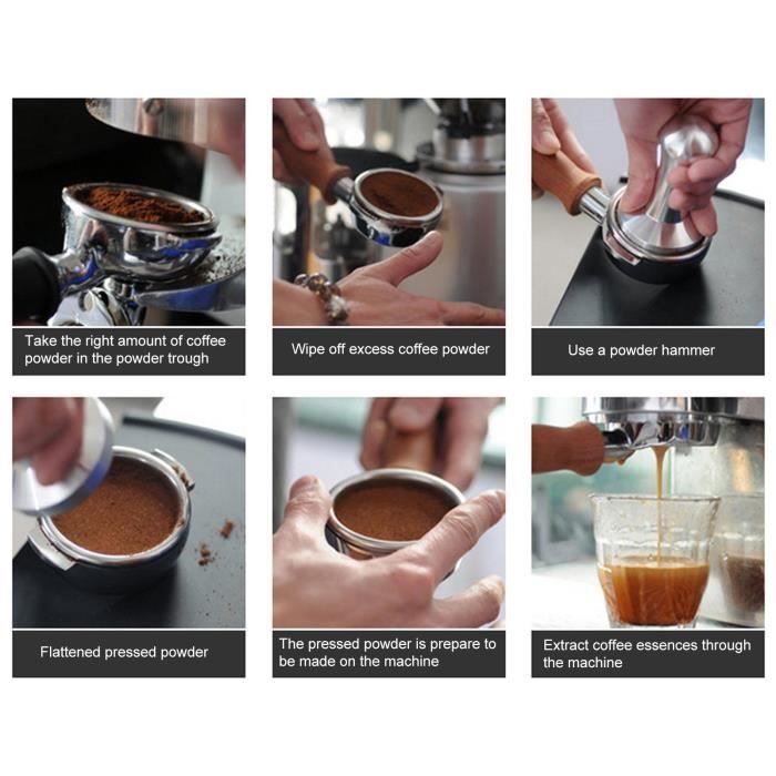 Doseur à Café 58 Mm Acier Inoxydable – Godet Barista Pour Espresso – Compatible Porte-Filtre 58 Mm – Argent – Accessoire Précis & Durable