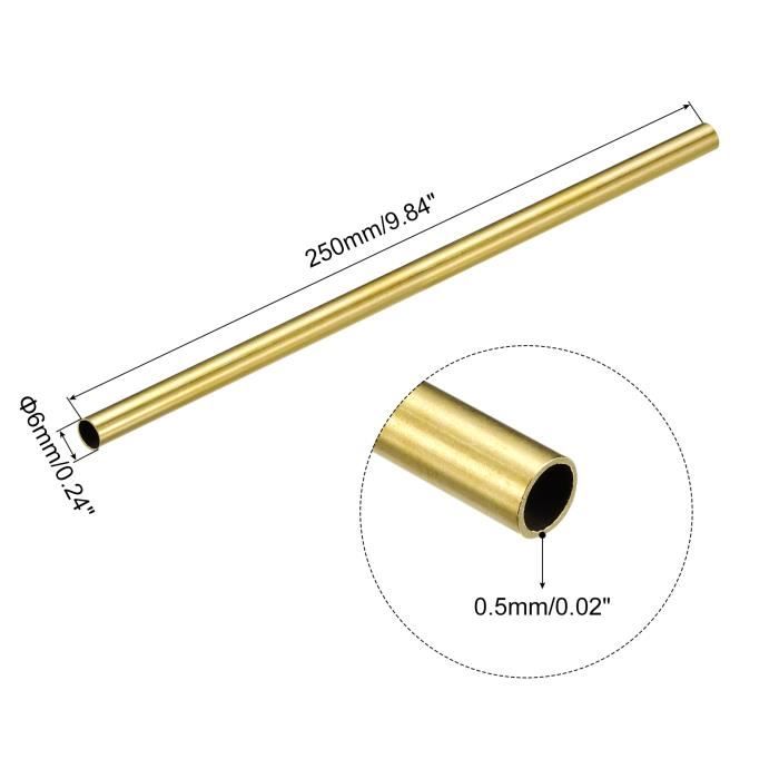 Tuyau Tube VOCOSTE laiton 13mm Diamètre extérieur 100mm Longueur 0,5mm Épaisseur Rond Tube droit