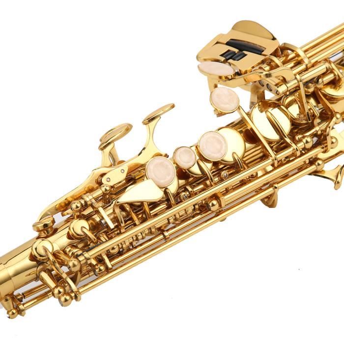 Saxophone soprano en laiton professionnel droit avec instrument d'étui de  transport -GIR - Achat / Vente saxophone Saxophone soprano en laiton pr 