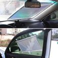 Pare-soleil,Pare soleil rétractable automatique pour voiture,rideau télescopique pour fenêtre latérale - Type Black-2