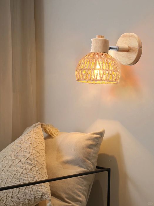 IDEGU Lot De 2 Appliques Murales Rétro Réglables - Lampe E27 En Bois Et Métal, Style Industriel Pour Salon/Chambre (Vert)