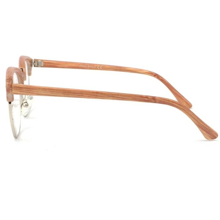 Lunettes Loupes-New Time-Lunette loupe retro bois marron clair