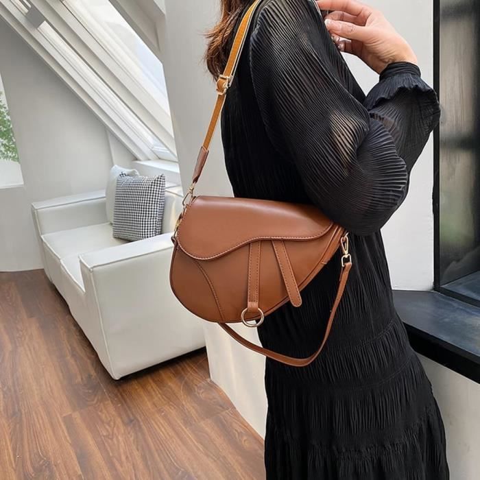 Sac Hobo Rétro Bailey En Cuir Galet Noir - Neuf - Colour Match C1320
