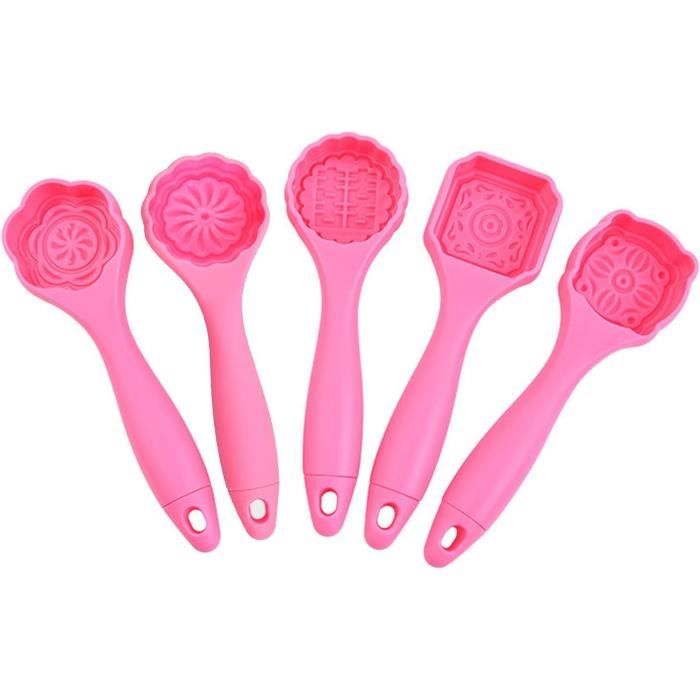 Moule à Gâteau De Lune Traditionnel KieTeiiK - Presse Manuelle, Plastique Alimentaire, Motif Ru Yi