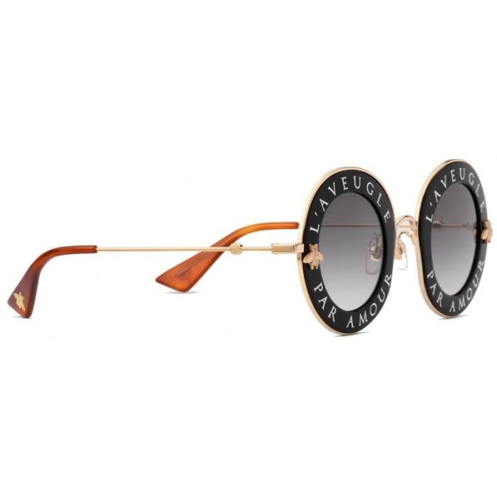 Lunettes de soleil Gucci L aveugle par amour GG0113S 001 Dor