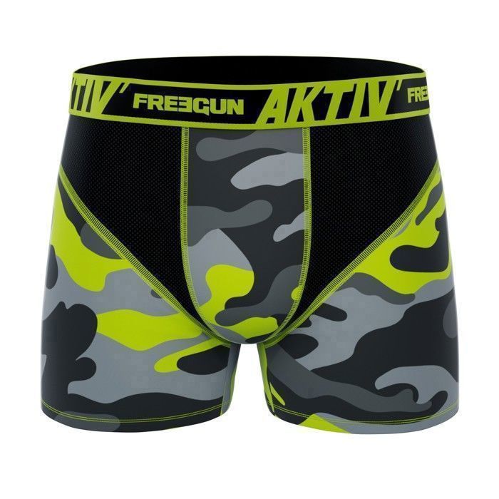 Boxer Homme Sport FREEGUN AKTIV Confort Respirant Stretch Noir Cdiscount Pret a Porter