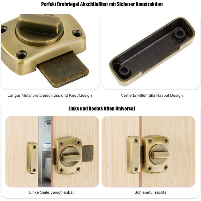 Fermeture à Guillotine En Métal 8mm Lâche | Serrure De Porte Caravane Et Camping-car | Accessoires Camping-car | Accessoires Camping-car | Français