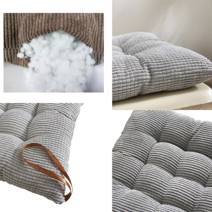 Wesiti Lot De 4 Coussins De Chaise Ronds Imperméables Avec Attaches Pour Patio Exterieur Porche Cuisine Bureau Chaise De Jardin 381 X 381 X 102 Cm Rouge Pur