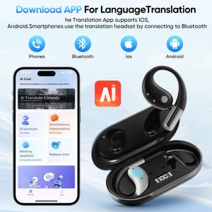Écouteurs Intelligents HTC AI – Traducteur Instantané En 134 Langues | Bluetooth | Neuf