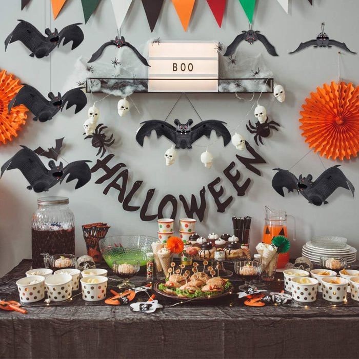 10 Décorations De Chauves-souris Suspendue Fournitures De