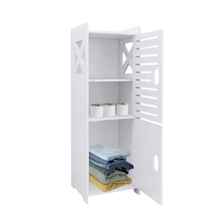 Meuble Salle De Bain Colonne Rangement D-22x20x75cm - Armoire Étroite Imperméable Multicouche