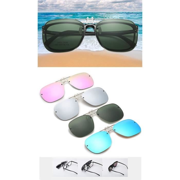 Clip De Lunettes De Soleil Clip De Conduite De Nuit Nocturne Filtre De Lumiere Flip Up Lentille De Style Pour Lunette De Vue u5904 Color 1 Achat Vente lunettes de soleil