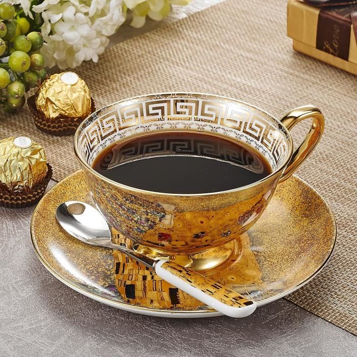 Service à café avec soucoupes,Royal classique os chine tasse à