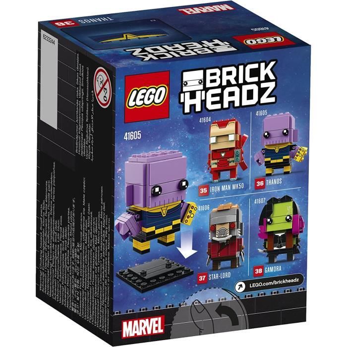 Jeu de construction LEGO Brickheadz Thanos Marvel A monter soi meme 10 ans et plus Cdiscount Jeux Jouets