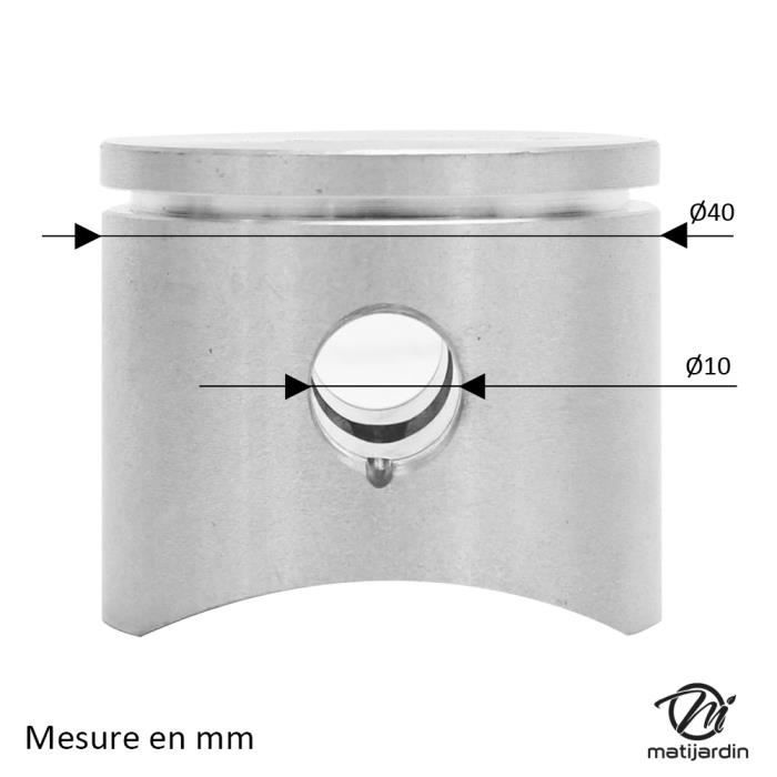 Cylindre piston adaptable pour tronconneuse Husqvarna 340, 345, 350. Ø 44  mm - Matijardin