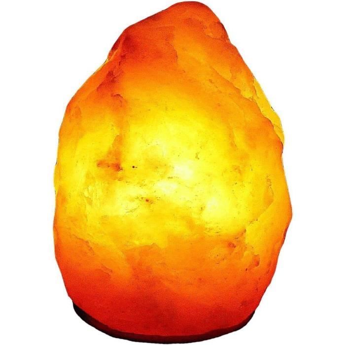 Lampe De Sel De L'Himalaya Cœur - Taille L - Avec Variateur - Base Bois - ~3kg