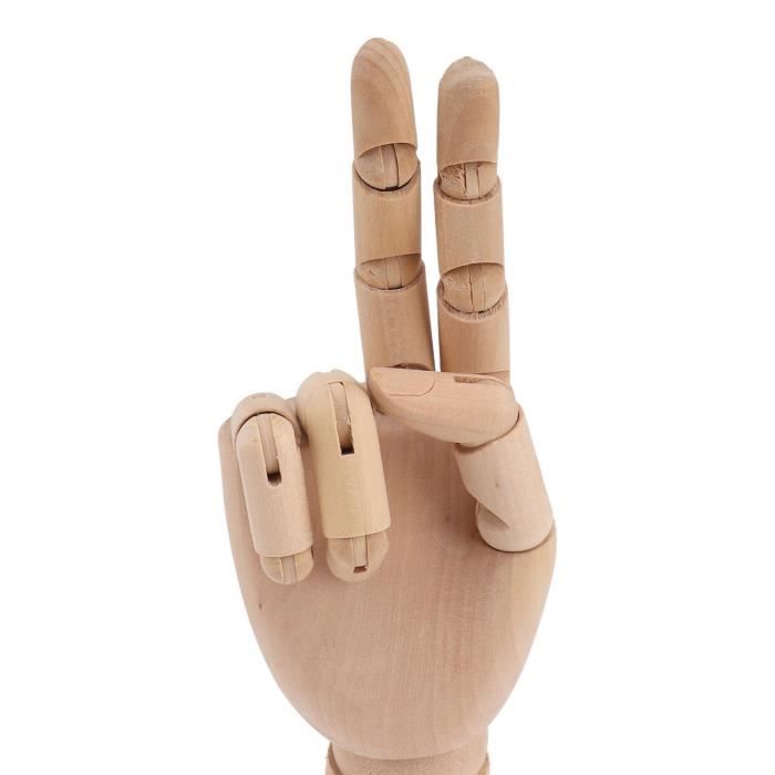 Modèle De Main Gauche En Bois Posable - 7 Pouces - Pour Dessin, Croquis Et Peinture - Articulé Et Flexible