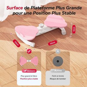 Planche D'Exercice De Torsion Rose - Outil Fitness Taille Et Ventre Debout Avec Massage Des Pieds Pour Perte De Poids