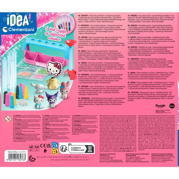 Clementoni L’Atelier Des Stylos Messages - Kit Créatif Enfant 6 Ans+ Pour 8 Stylos Personnalisés