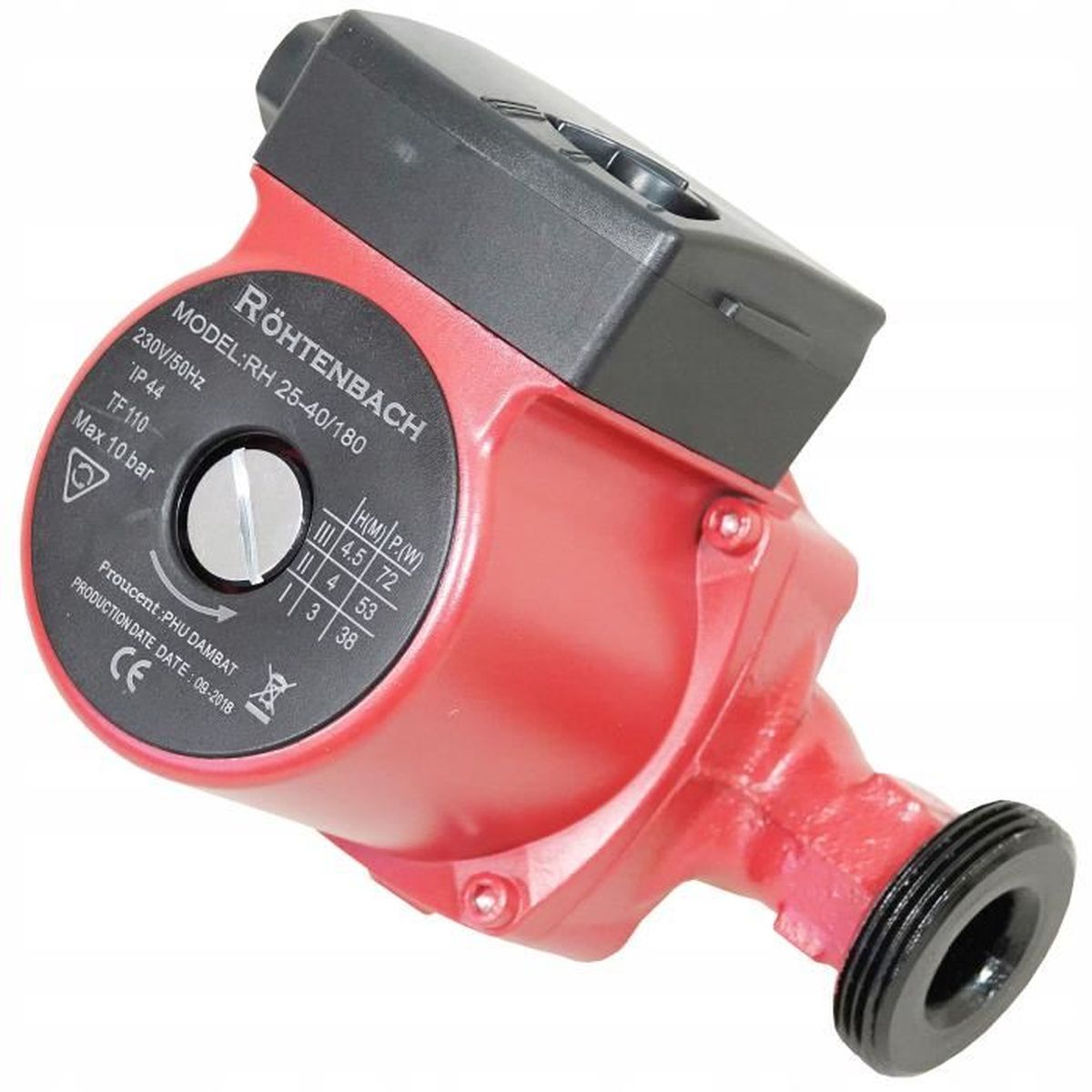 PIOJNYEN Pompe de Circulation Pompe à eau chaude Circulateur domestique à vitesse variable Pompe de surpression Automatique G1.5 DN40 130 mm 