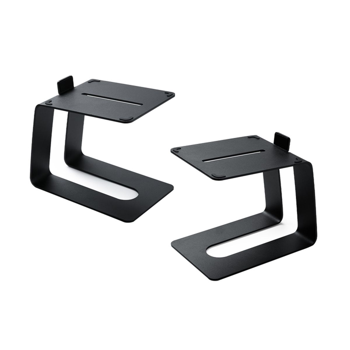 Supports Muraux Pivotants Pour Enceintes - Universels, Métal Noir, Pour Petites Enceintes (max 17,5x11 Cm)