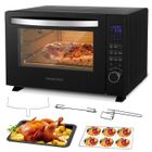 MAGICFOX Four électrique Numérique à Commande tactile, avec 10 programmes prédéfinis, Porte double vitrée, Tournebroche, Programmable 230°