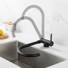 Robinet de Cuisine Rabattable Mitigeur d'évier Pivotant à 360° en Acier Inox, Noir - LONHEO