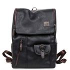 FOLUR Sac PU Homme Cadeau Sacs à Dos d‘Ecole Backpack Décontracté et Rétro Noir