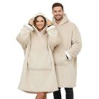 PZL CONCEPT Plaid Pull Sweat à Manche et Capuche avec Poche – Taille Unique 118 x 85 cm Adulte Homme et Femme - Intérieur Sherpa - Coloris