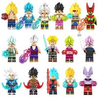 Ensemble de 16 figurines Dragon Ball Z, 4,5 cm, figurines de collection Anime DBZ Goku, kits de blocs de construction pour enfants