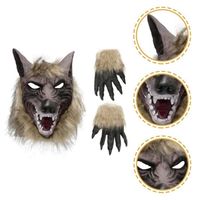 Couleur assortie - Costume de griffes de loup-garou d'Halloween pour hommes et enfants, Masque de gantelet de