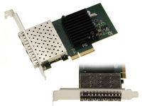 Carte PCIe SFP 4 Ports Fibre LC - CHIPSET Intel I350AM4. Quad Gigabit Ethernet