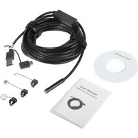 VGEBY Endoscope USB Endoscope OTG USB noir de 5 mètres avec caméra étanche de 2 mégapixels pour l'inspection de voiture de tuyau