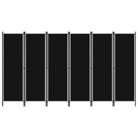 vidaXL Cloison de séparation 6 panneaux Noir 300x180 cm