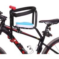 Siege Velo Enfant, Avant Vélo Siège Bébé Siège à Bicyclette avec Garde-Corps, Dossier et Pédale (pour Enfant de 2 à 6 Ans),Bleu