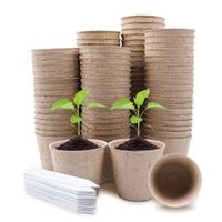 OTYMIOW 220PCS Pots De Semis Biodégradables Fibre De Tourbe - 200 Cellules + 20 Étiquettes