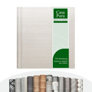 Revêtement De Sol Fairplay Cercles, Gris Clair, 200 X 450 Cm - Bricolage