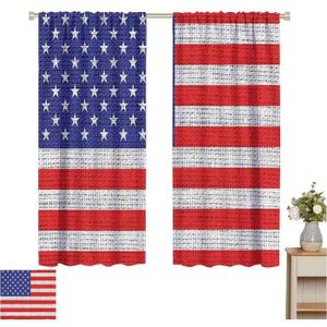 OZWIUC Rideaux Occultants Isolants Thermiques Drapeau américain Vintage 150x165 cm Salon Acoustiques Anti Froid pour Chambre Lot de 2 Oeillets Opaque Anti Chaleur Anti Bruit