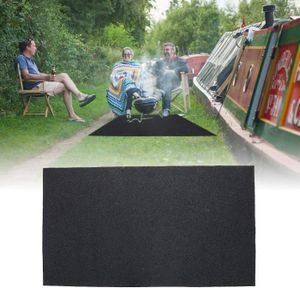 camping Pour barbecue sol Tapis ignifuge plage Accessoire de protection rond de 35 pouces jardin pelouse herbe arrière-cour Tapis de protection pour brasero de terrasse 