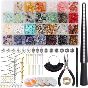 KIT BIJOUX 1700+ Kit Fabrication Bijoux avec Perles Cristal, 