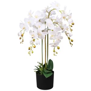 FLEUR ARTIFICIELLE vidaXL Plante artificielle avec pot Orchidée 75 cm