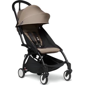 POUSSETTE  Poussette pliable BABYZEN YOYO² - cadre noir - Version 6+ - Beige Taupe